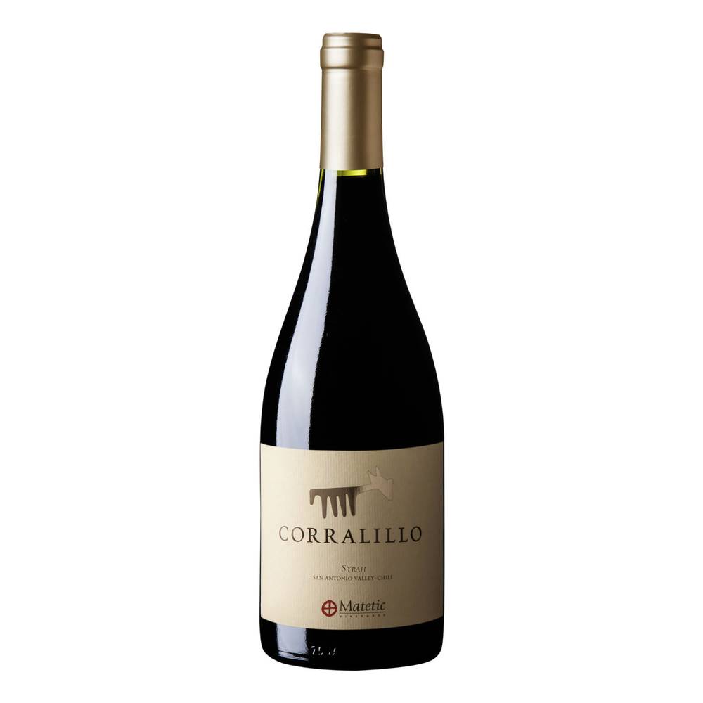 Matetic vino syrah corralillo (botella 750 ml)