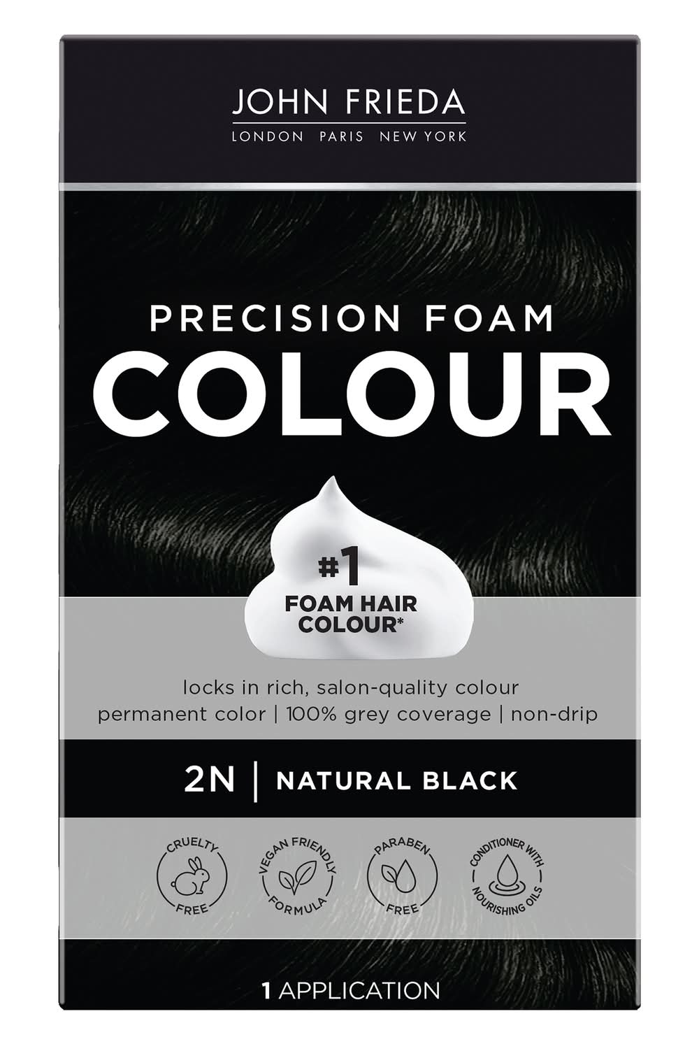 John Frieda Natural Luminous Black Precision Foam Colour
