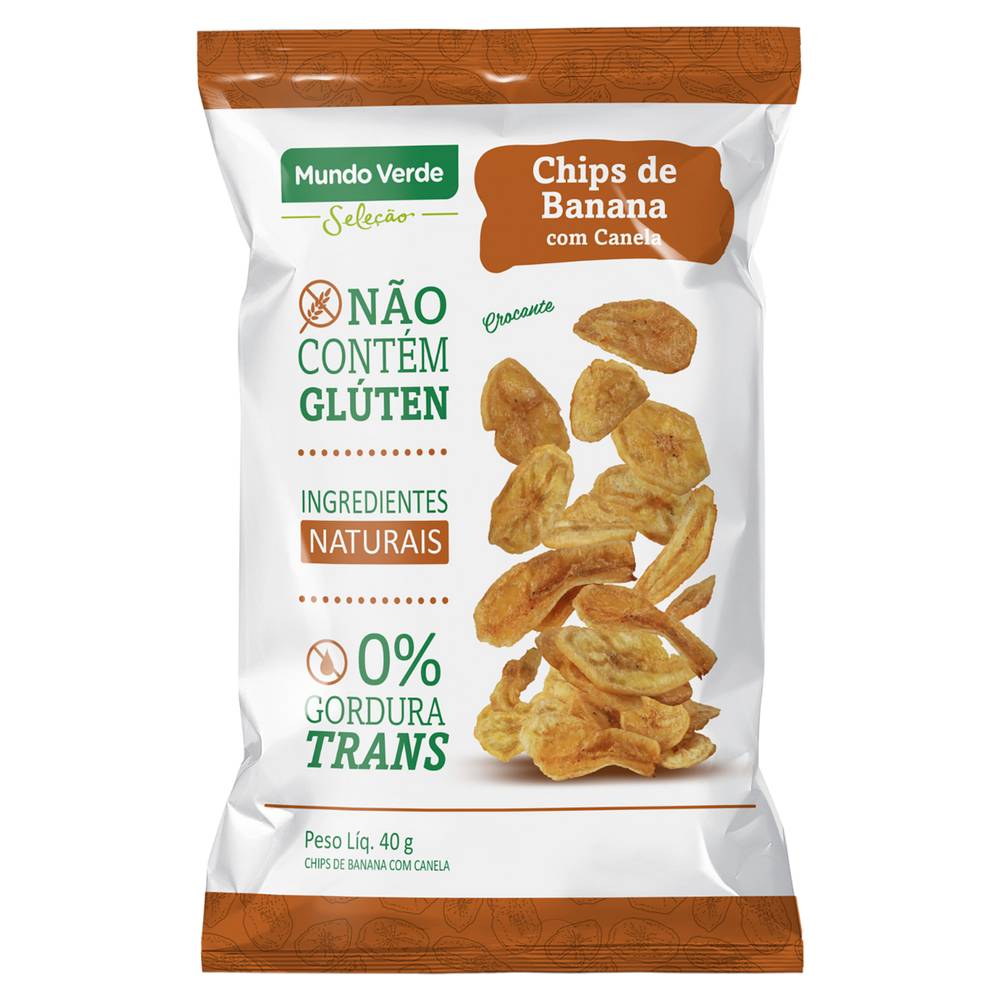 Mundo Verde · Chips de banana com canela seleção (40 g)