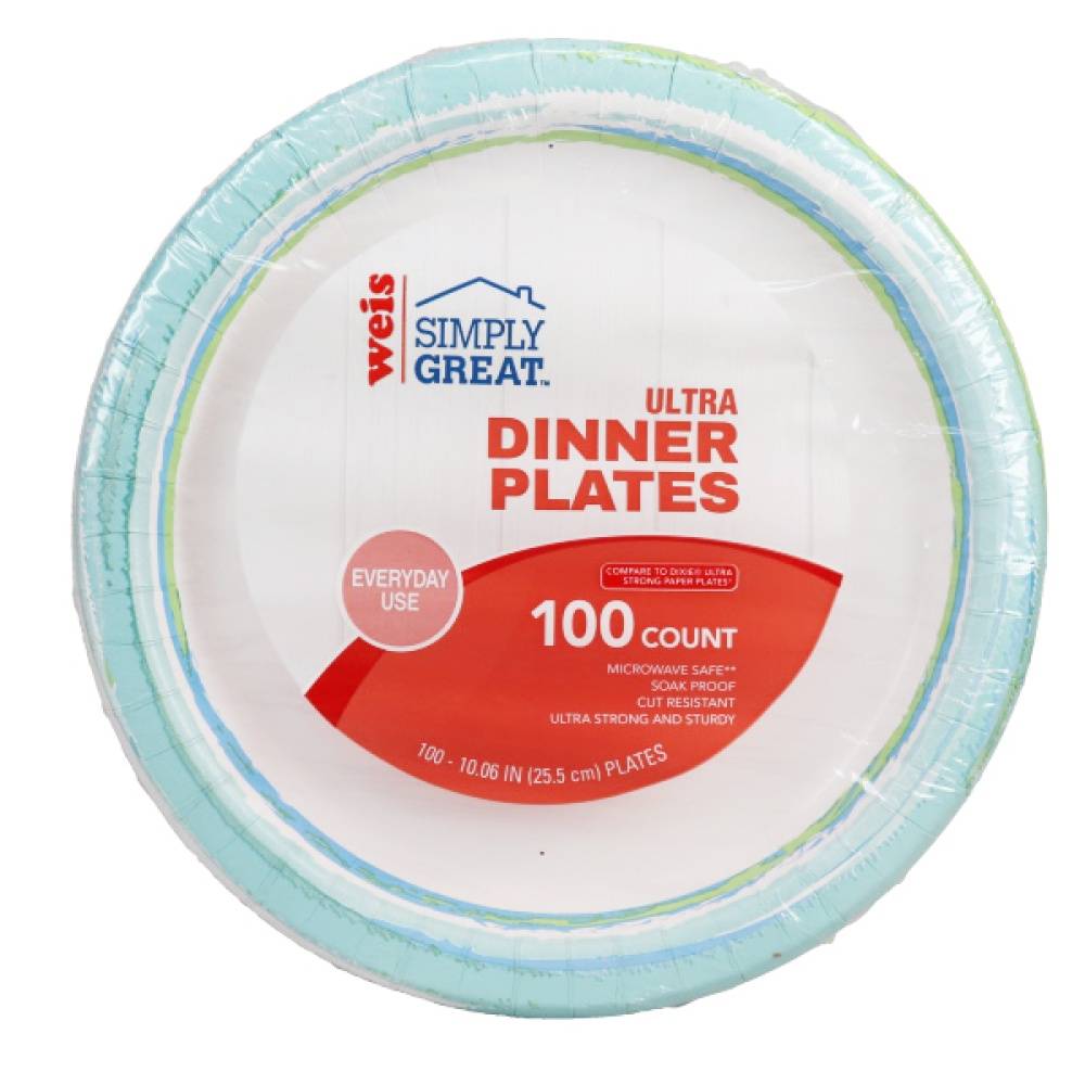 Weis Simply Great Paper Plates Ultra Dinner