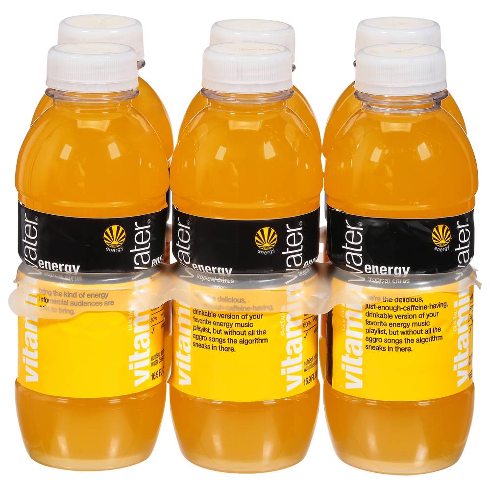 Vitaminwater Energy Water Beverage, Tropical Citrus (6 x 16.9 fl oz)