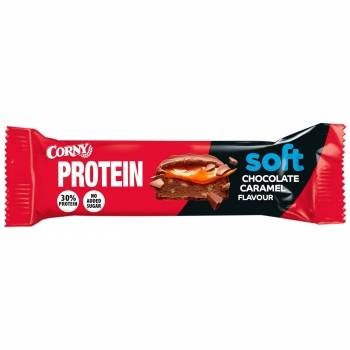 Barrita de proteínas de chocolate y caramelo Corny Soft sin azúcar añadido 45 g.