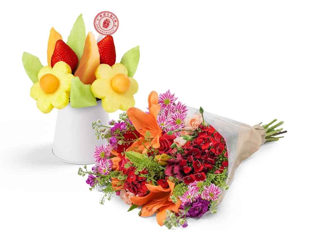 Sweet Appreciation Flowers & Fruit Bouquet Gift