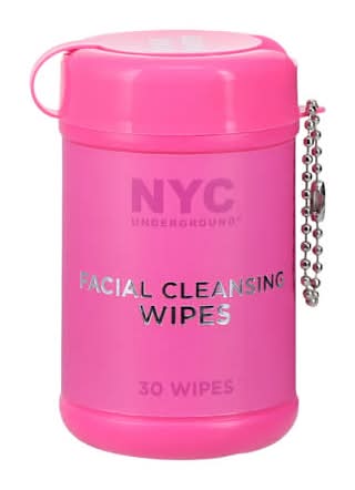 NYC Underground® Facial Cleansing Wipes 30-Count Pink