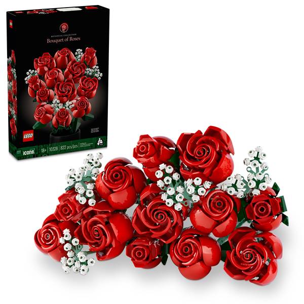 LEGO Icons Bouquet of Roses, 10328, 822 Pieces, 18+