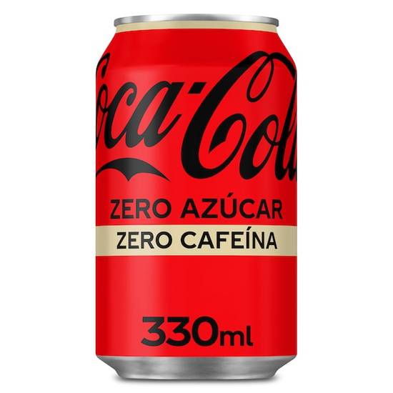 Refresco de cola zero zero Coca-Cola lata 33 cl