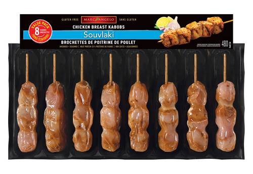 Marcangelo Souvlaki Chicken Breast Kabobs (480 g, 8 ct)