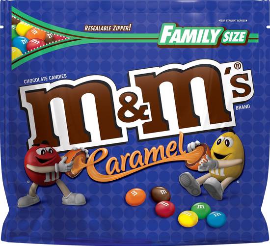 M&M's Caramel Milk Chocolate Candy, Family Size - 18.4 oz Bag 