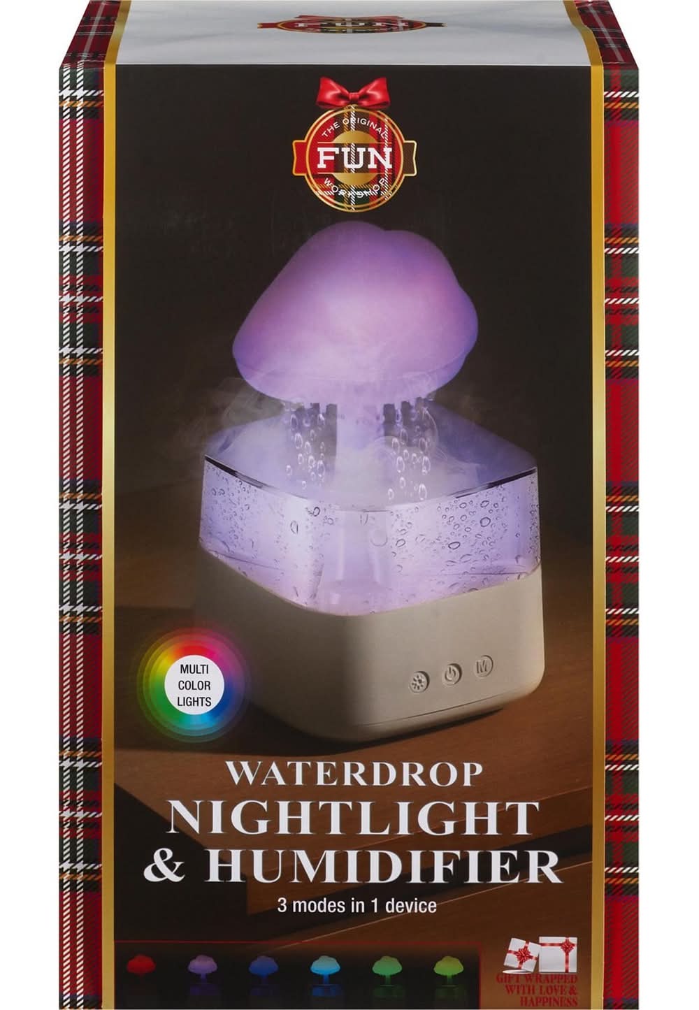 The Original Fun Workshop Waterdrop Nightlight & Humidifier Pre-Wrapped Gift