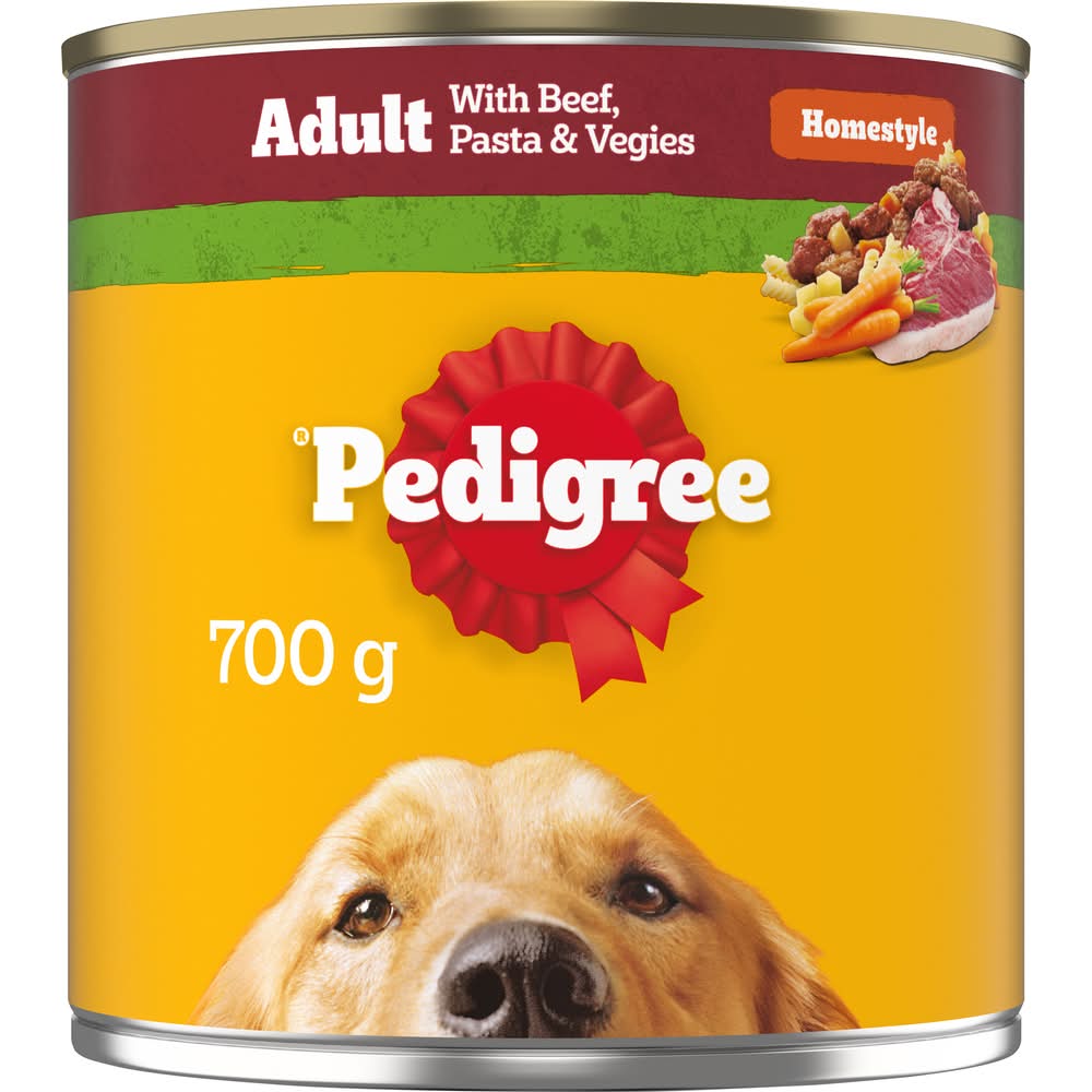 Pedigree Adult Wet Dog Food With Beef, Pasta & Vegies Homestyle (700g)