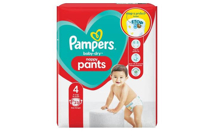 Pampers baby-dry Nappy Pants Size 4 23's (400960)
