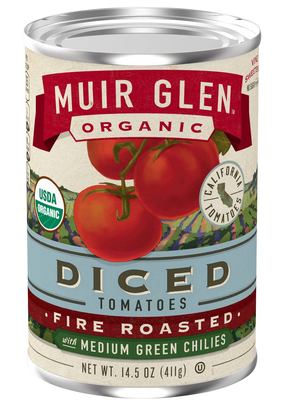 Muir Glen Organic Diced Tomatoes With Green Chilies, Fire Roasted (14.5 oz)