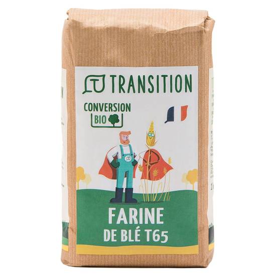Farine de blé T65 en conversion biologique Transition 1kg