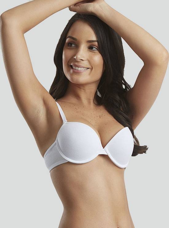 Flores pack 2 sost n balconet push up color blanco. talla 36b