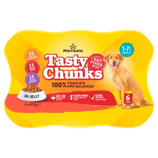 Morrisons Adult Dog Tasty Chunks in Jelly (6 ct)