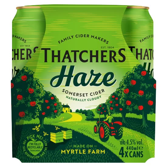Thatchers Haze Cider (4 x 440ml)