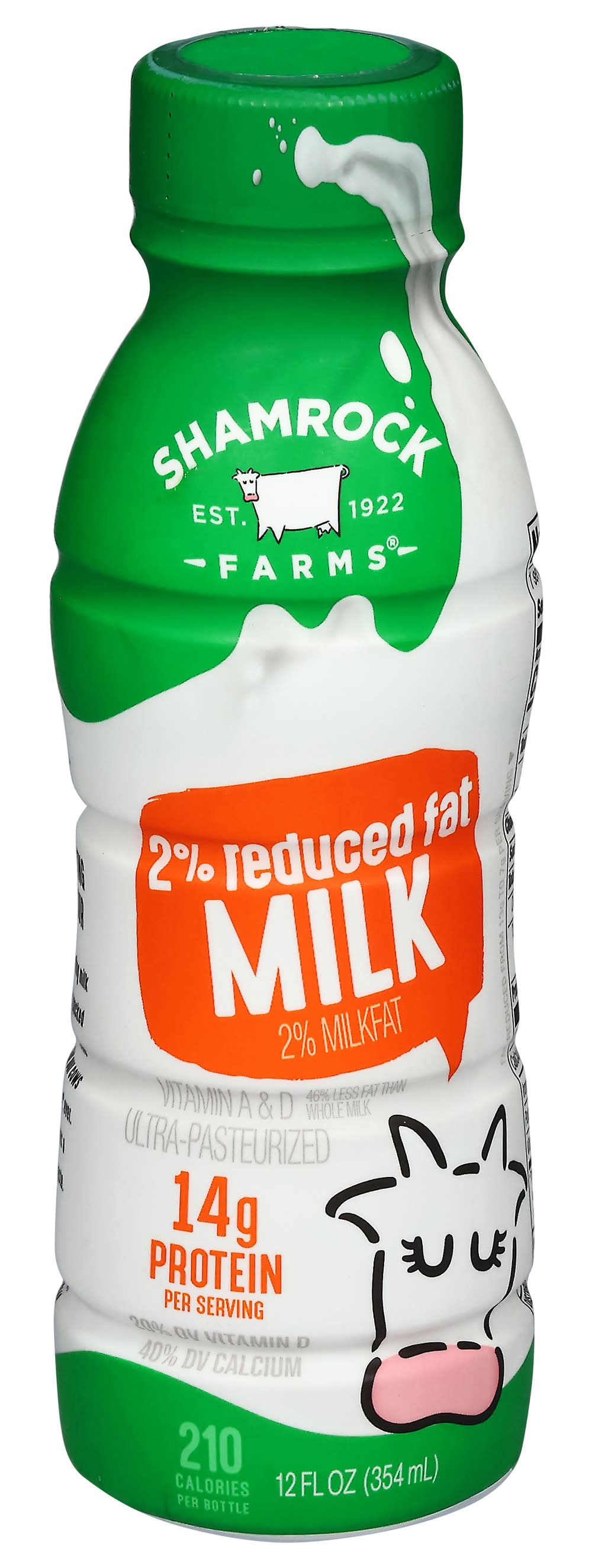 Shamrock Farms Fat Milk 2% Reduced (12 fl oz)