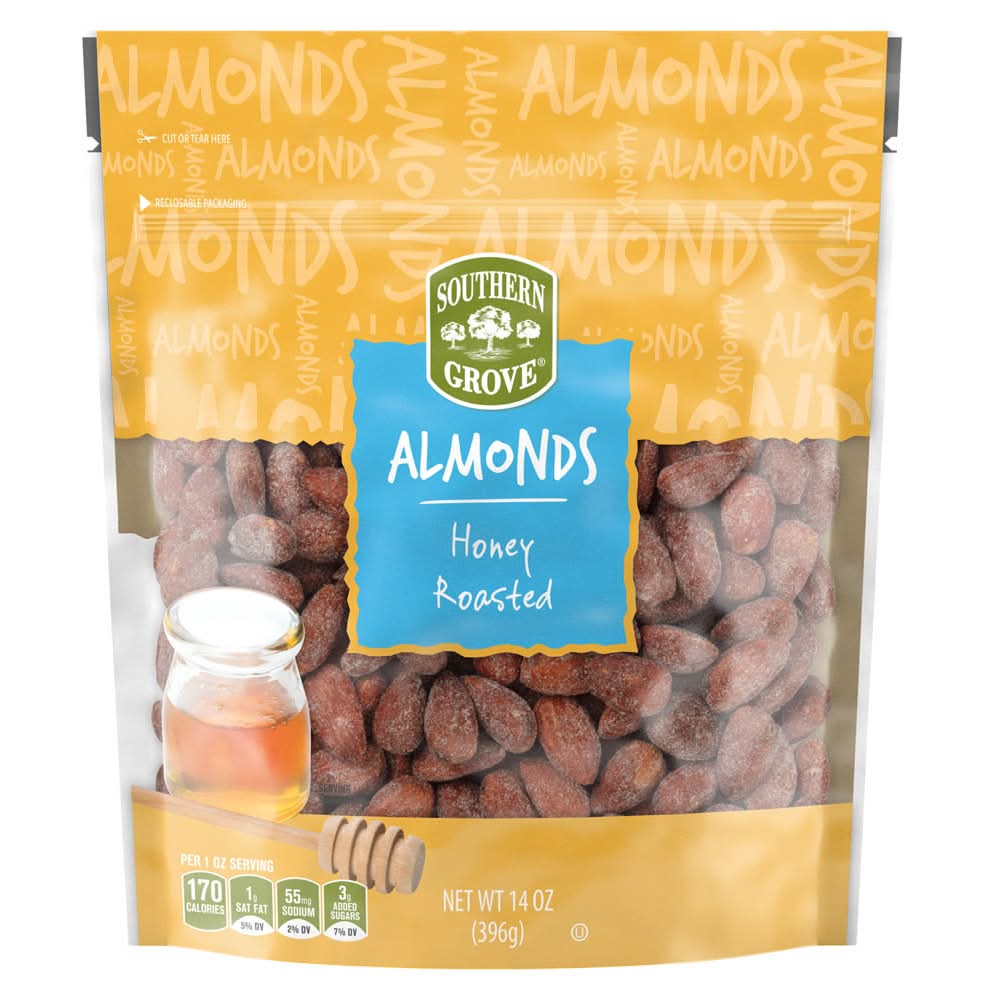 Southern Grove Almonds, Honey (14 oz)