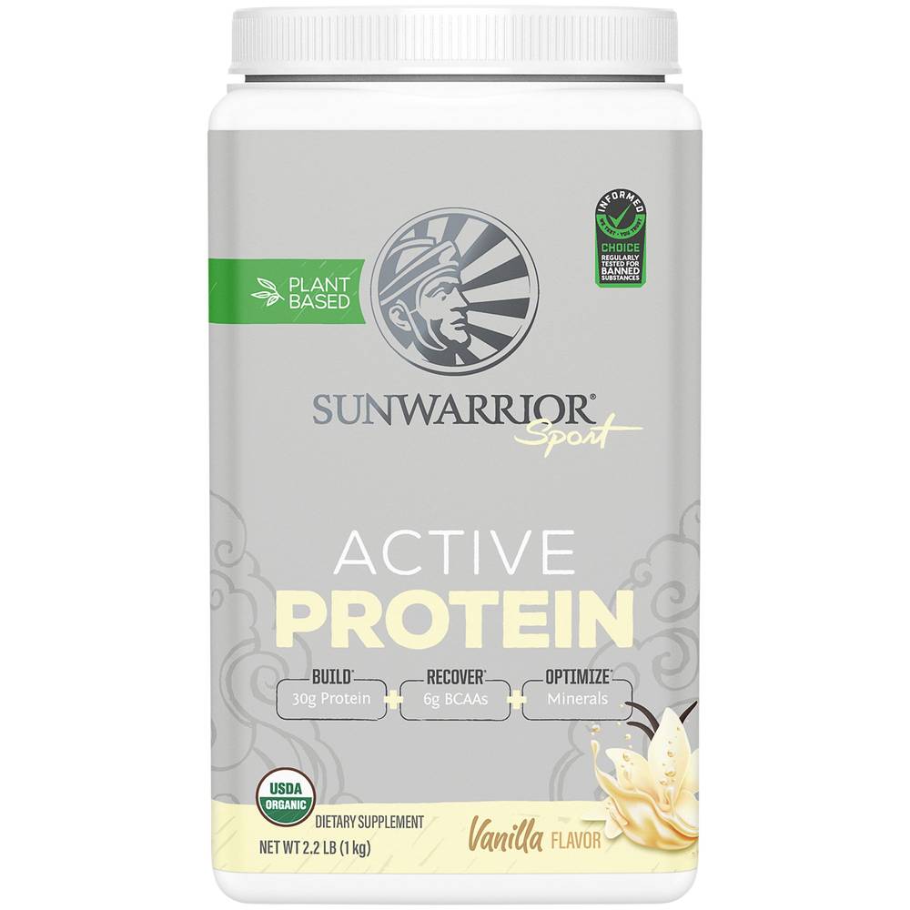 Sunwarrior Active Protein Powder, Vanilla (2.2 lbs)