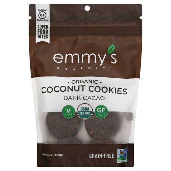 Emmy's Organic Dark Cacao Coconut Cookies