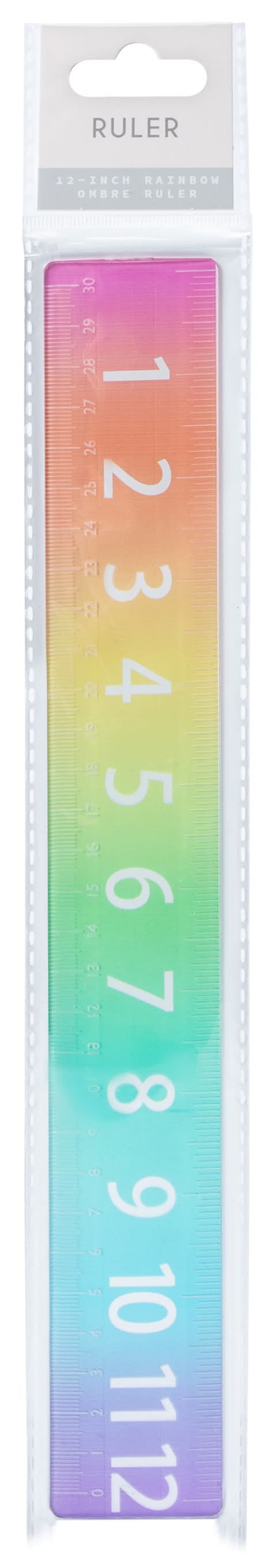 Rainbow Ombre Ruler 12-Inch Rainbow Ombre