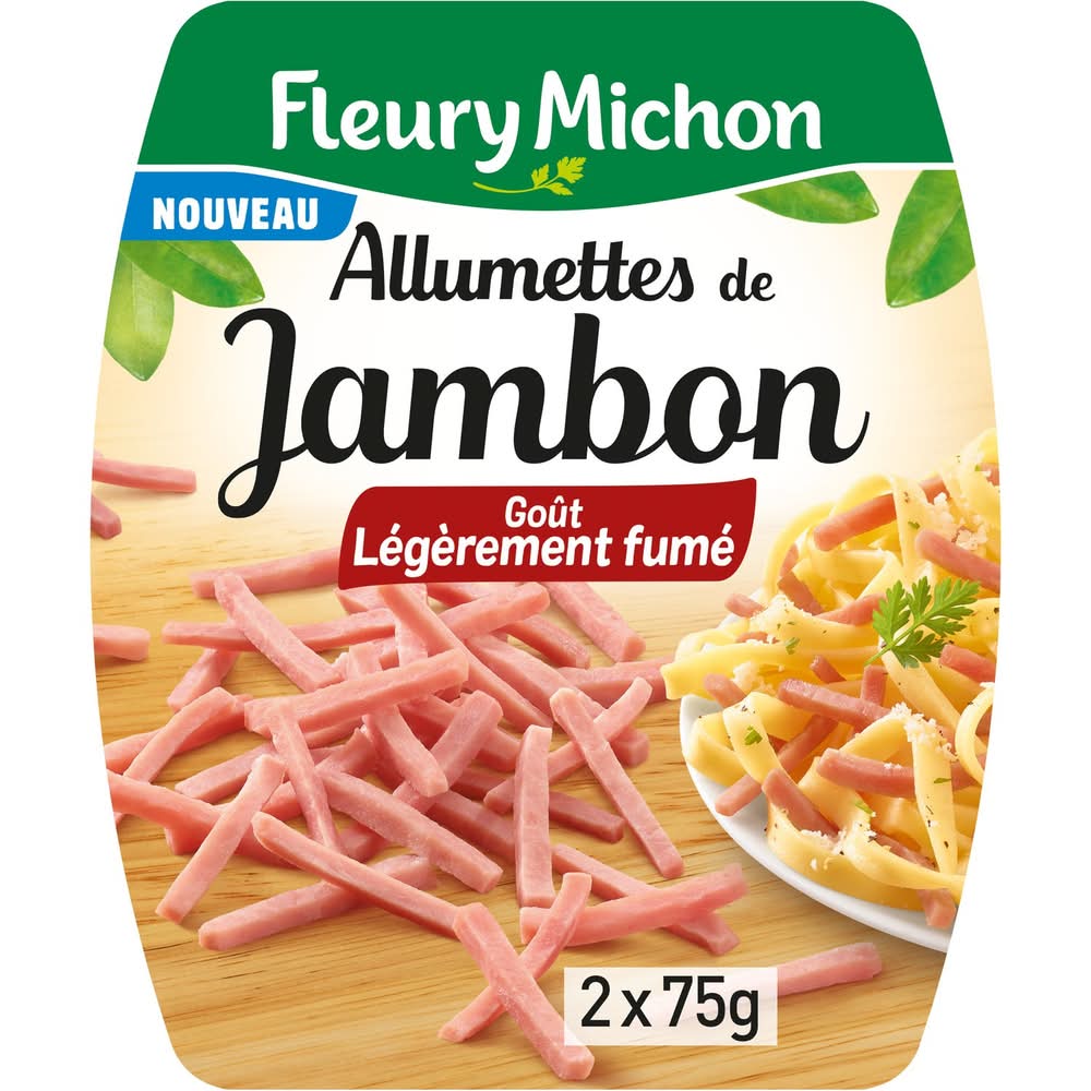 Fleury Michon - Allumettes de jambon légèrement fumé (2 x 75g)