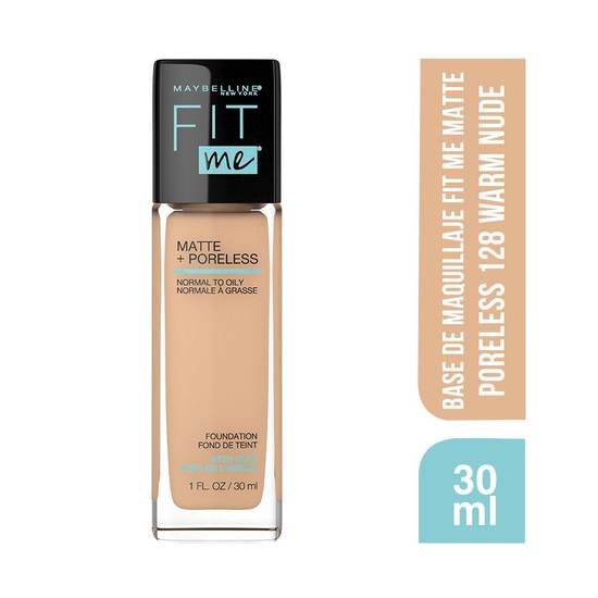 Maybelline base de maquillaje fit me warm nude 128 (30 ml), Delivery Near  You