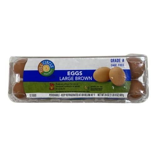 Full Circle Cage Free Grade a Large Brown Eggs (12 eggs)