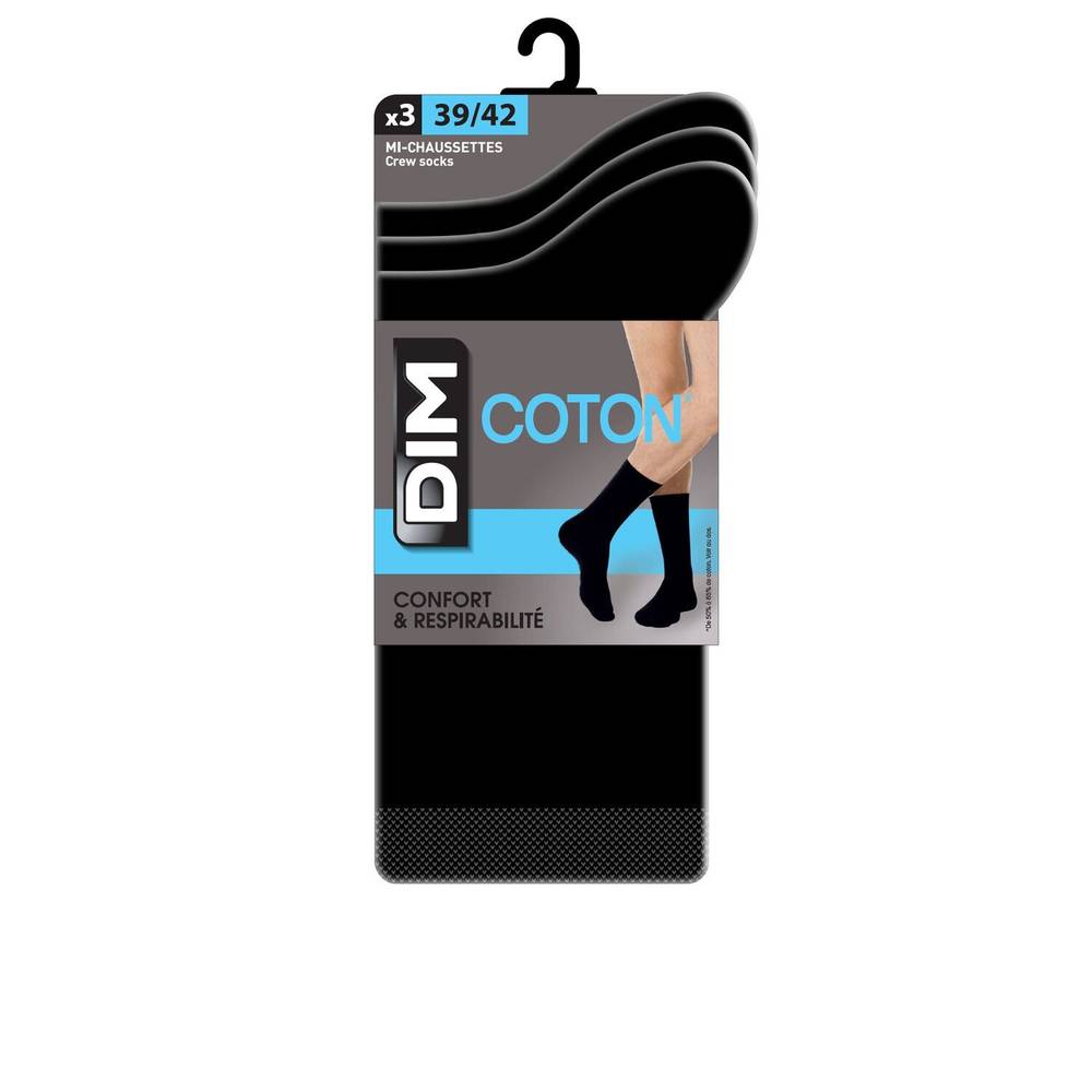 Dim - Mi chaussettes en coton pour hommes, noir (3)