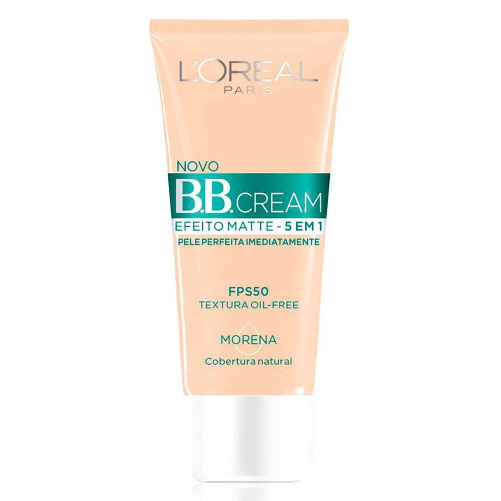 L'oréal paris b.b. cream efeito matte 5 em 1 morena oil-free (30ml)