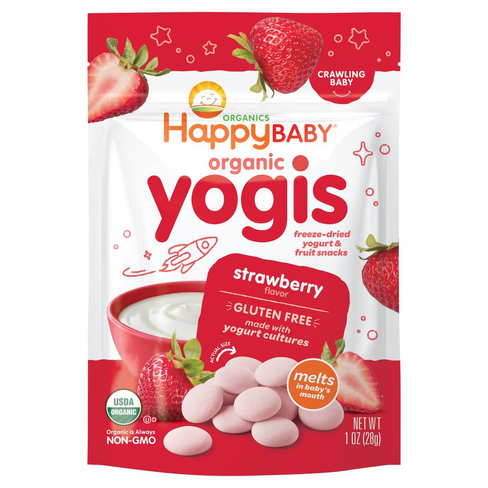 Happy Baby Crawling Baby Organic Yogis (strawberry)