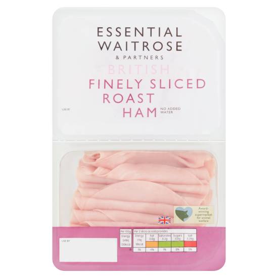 Waitrose Essential British Finely Sliced Roast Ham (2 ct)
