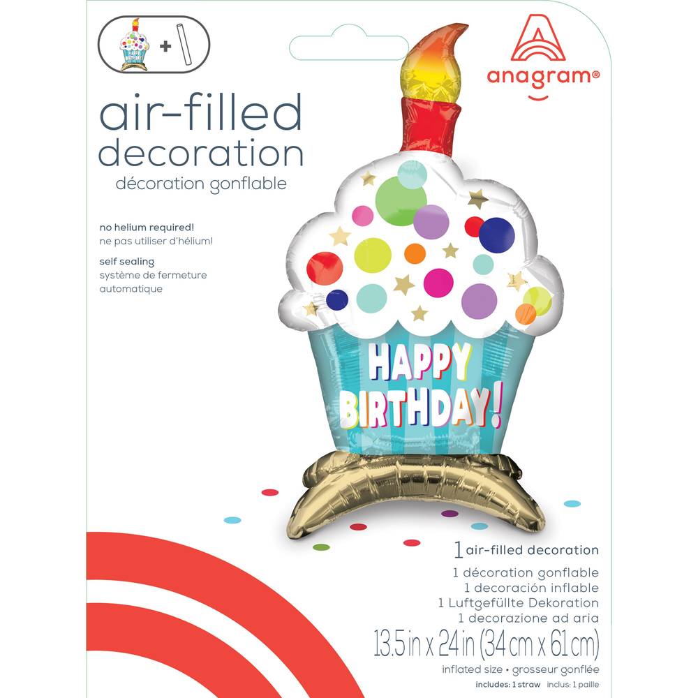 Anagram Balloon Shape Birthday Cupcake (24'')