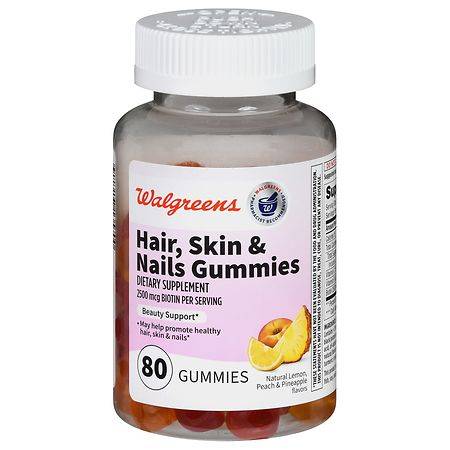 Walgreens Hair, Skin & Nails Gummies - 80.0 ea
