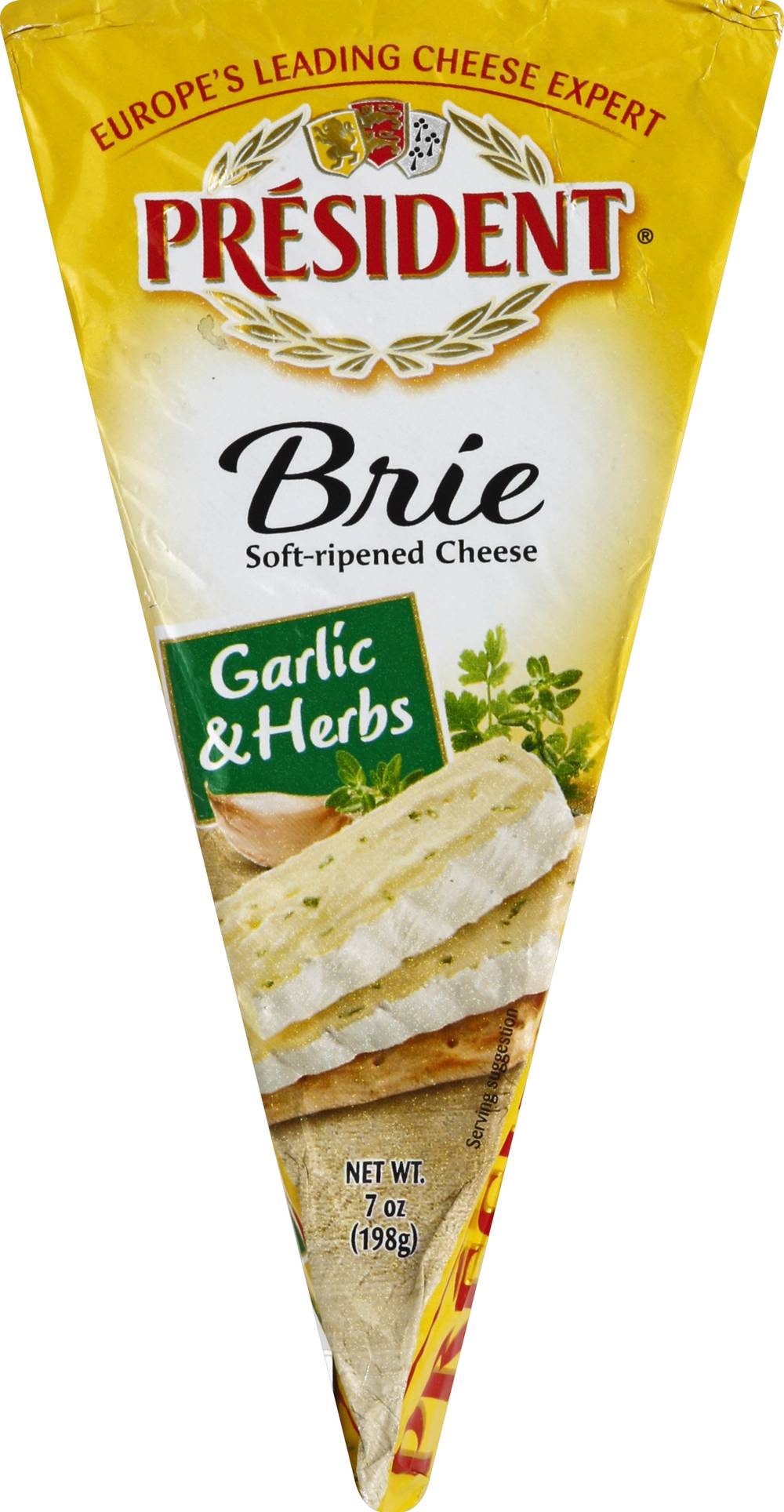 President Brie Garlic & Herbs Soft-Ripened Cheese (7 oz)