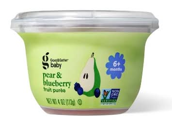 Good & Gather Pear & Blueberry Fruit Puree Baby Food For 6+ Months (4 oz)
