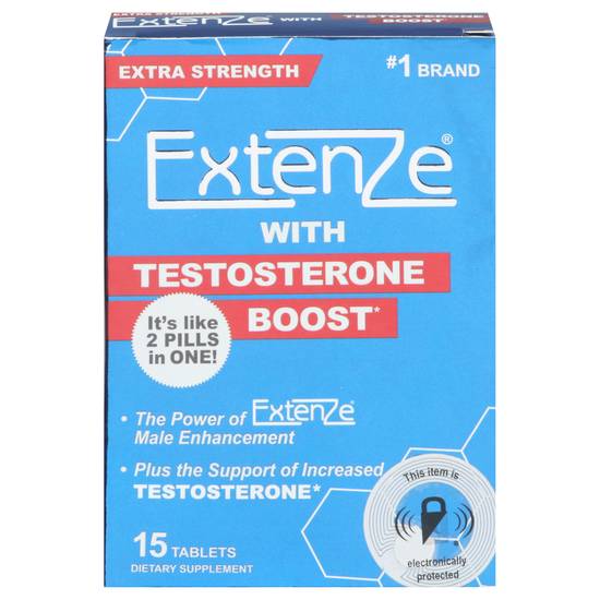 Extenze Extra Strength Testosterone Boost Tablets (15 ct)