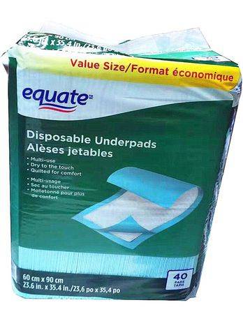 Equate Disposable Underpads (40 units)