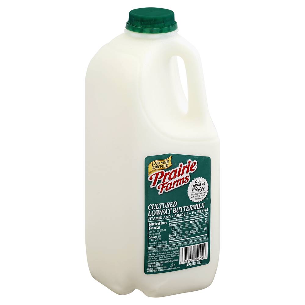 Prairie Farms Cultured Lowfat Buttermilk (0.5 gal)