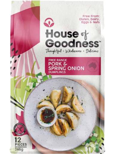 House Of Goodness Pork & Spring Onion Dumplings (285g, 12 pack)
