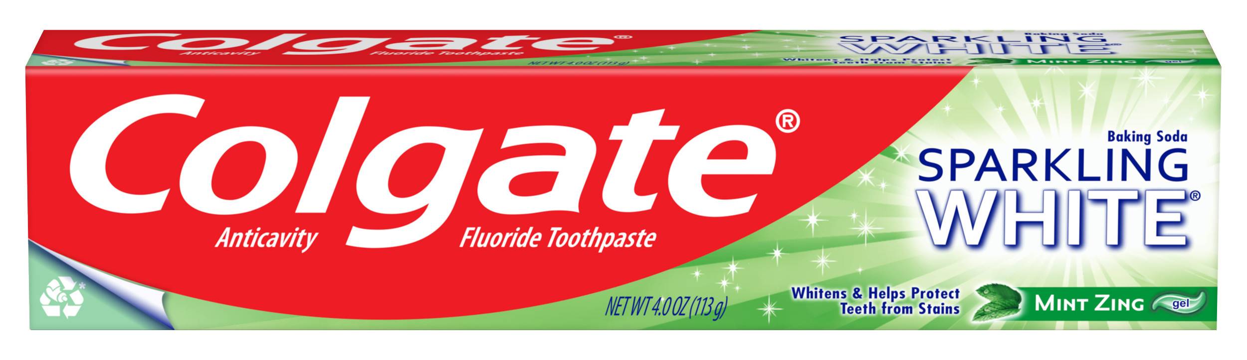 Colgate Sparkling White Toothpaste, Mint (4 oz)