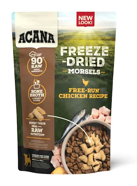 ACANA Grain Free, High Protein, Free-Run Chicken Recipe, Morsels Freeze Dried Dog Food & Topper, 8 oz.