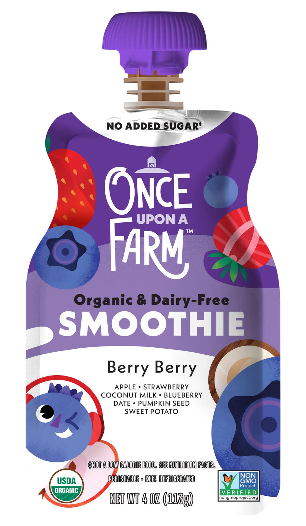 Once Upon a Farm Organic Dairy-Free Berry Berry Smoothie (4 oz)