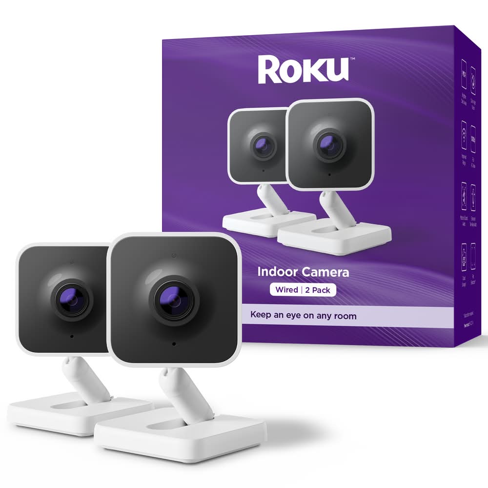 ROKU Smart Home Indoor/Outdoor 1 -Channel 2 -Camera 1080p Plug-in Bullet No internal memory Security Camera System