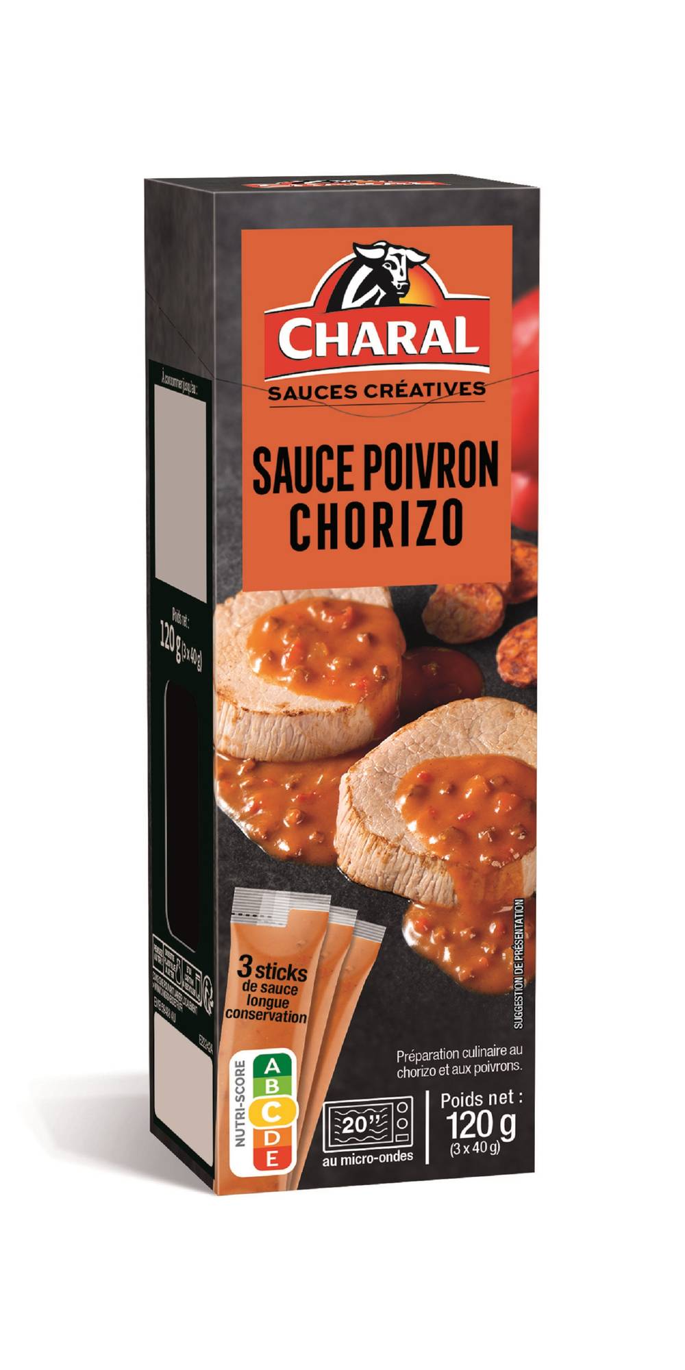 Charal - Sauce poivron chorizo (3 pièces)