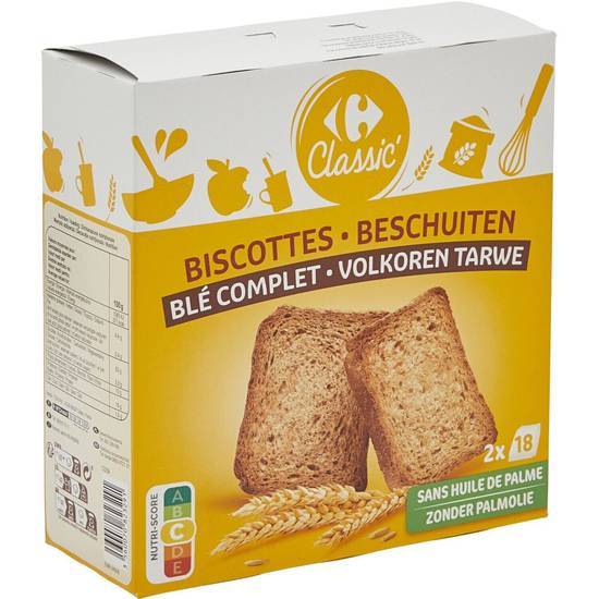 Carrefour Classic' - Biscottes blé complet