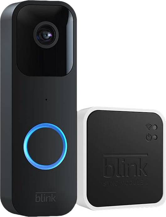 Blink Wired Smart Wi-Fi Hd Video Doorbell Camera System, Black (2 ct)