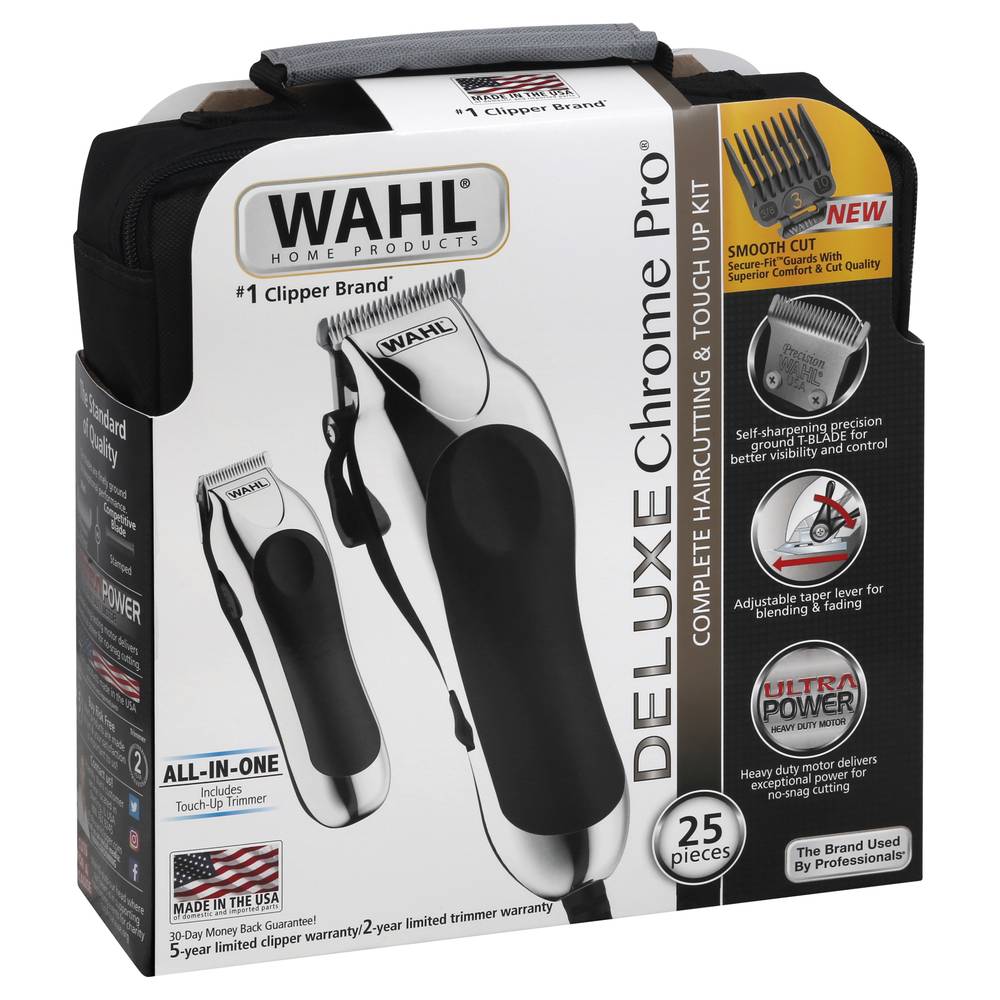 Wahl Deluxe Chrome Pro Clipper & Trimmer Kit