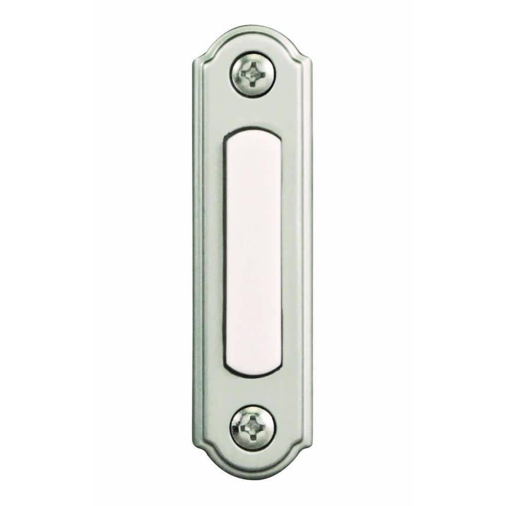 Defiant Wired Led Illuminated Doorbell Push Button, Brushed Nickel