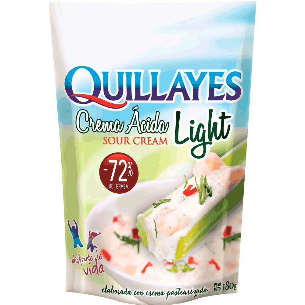 Quillayes crema ácida light (180 g)